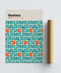 Artistic graphic wall art with retro pattern and minimal color scheme.