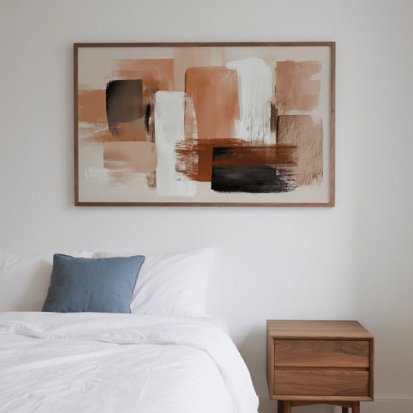 Beige and Orange Terracotta Color Art for stylish nursery wall art