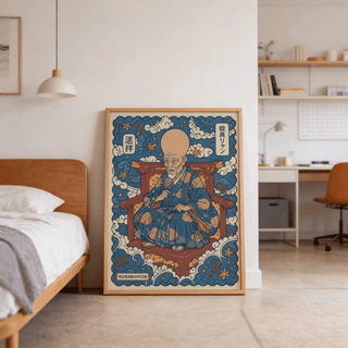 Nurarihyon Wall Art design featuring stippled textures and ornate bench details