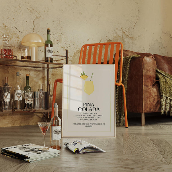 Summer-inspired drink poster for wall pictures for kitchens