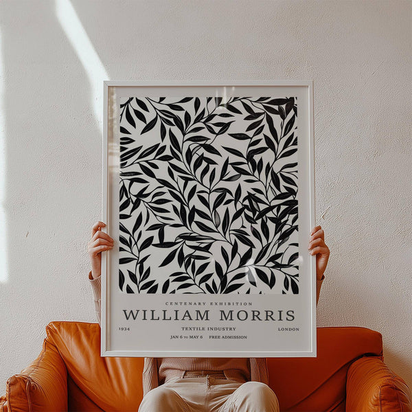 Hand-drawn leaves in bold black for vintage wall art display