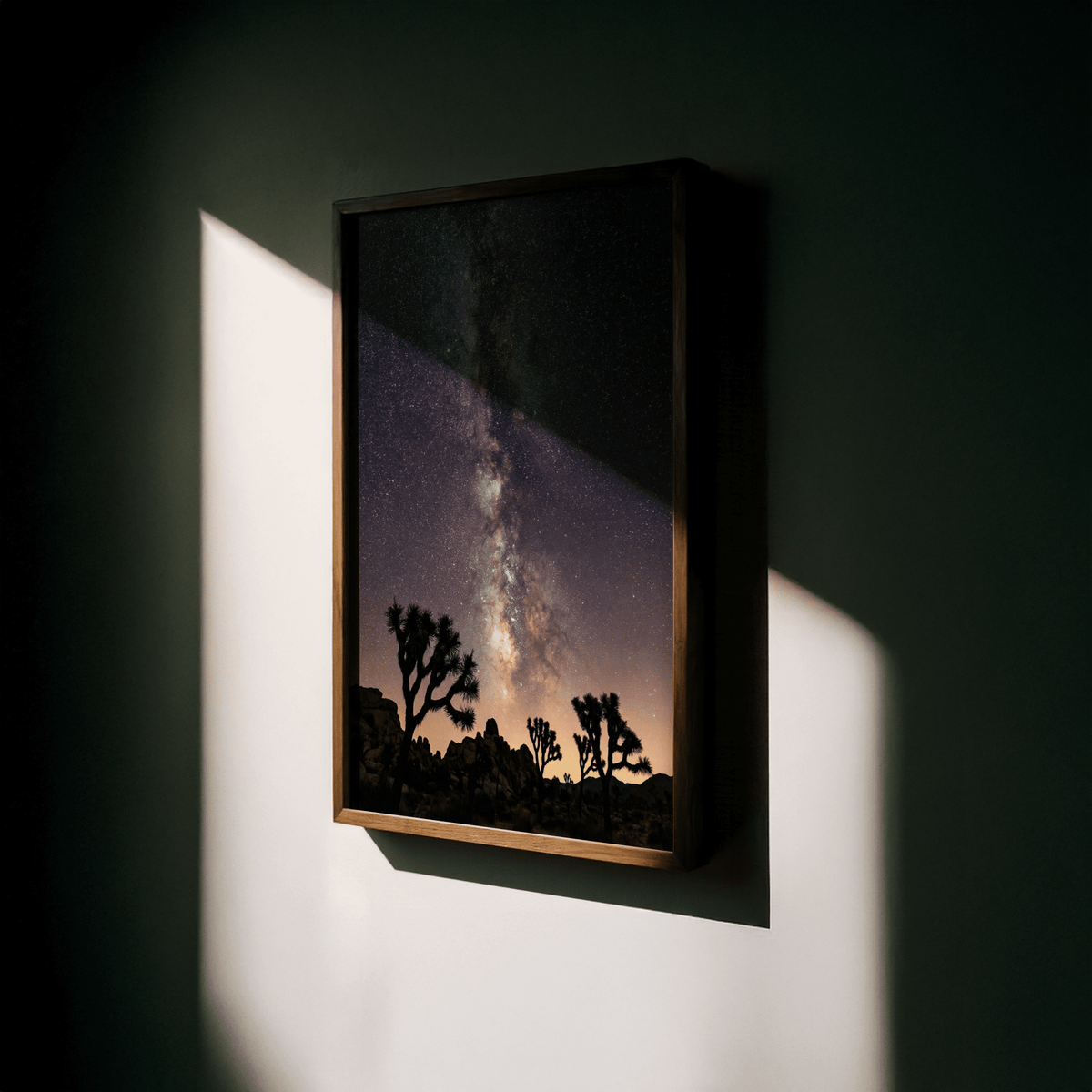 Night Desert Poster wall art with Purple sky for study area décor