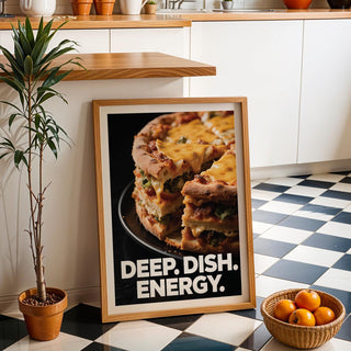Pizza art as a foodie gift idea, styled in a fun and modern diner aesthetic.