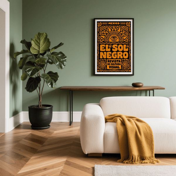 Full composition Mexican Culture Art Print featuring Mexico headline and bold typography