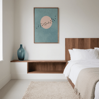 Wall Art Birds featuring white, pink, and blue colors for bedroom decor