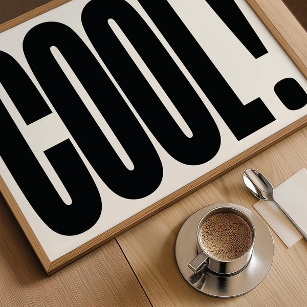 Cool typography poster with clean and striking typography