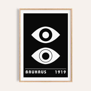 Eye art featuring a bold Bauhaus geometric design