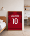 Centered Turkey Football Shirt Poster depicting a jersey back with bold name lettering and big number 10