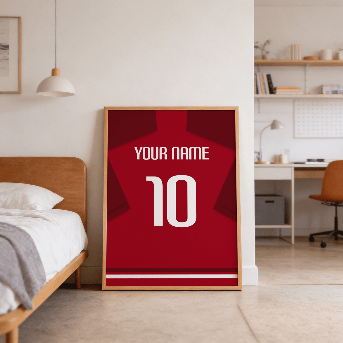 Centered Turkey Football Shirt Poster depicting a jersey back with bold name lettering and big number 10