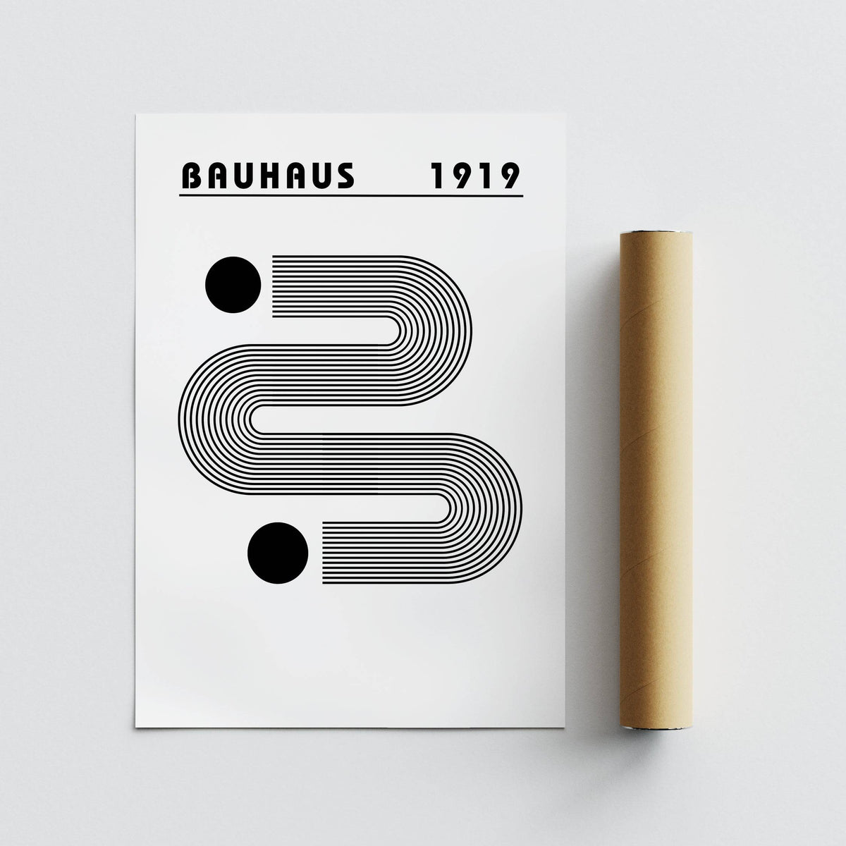 Large black and white minimalist art print ideal for contemporary spaces