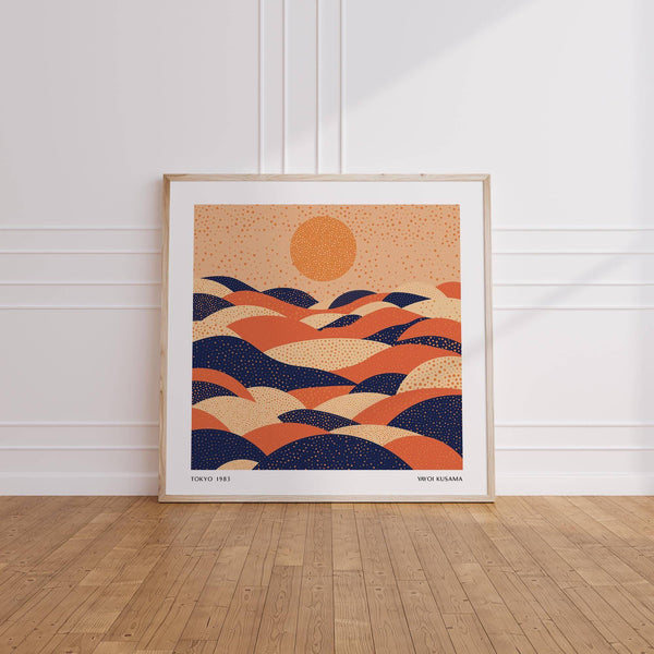 Premium matte abstract wall art colorful print for office decor