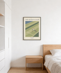 London tennis club poster print with THE QUEEN’S CLUB title and EST. 1886 text