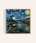Vincent Van Gogh Poster blue yellow black for living room wall art print