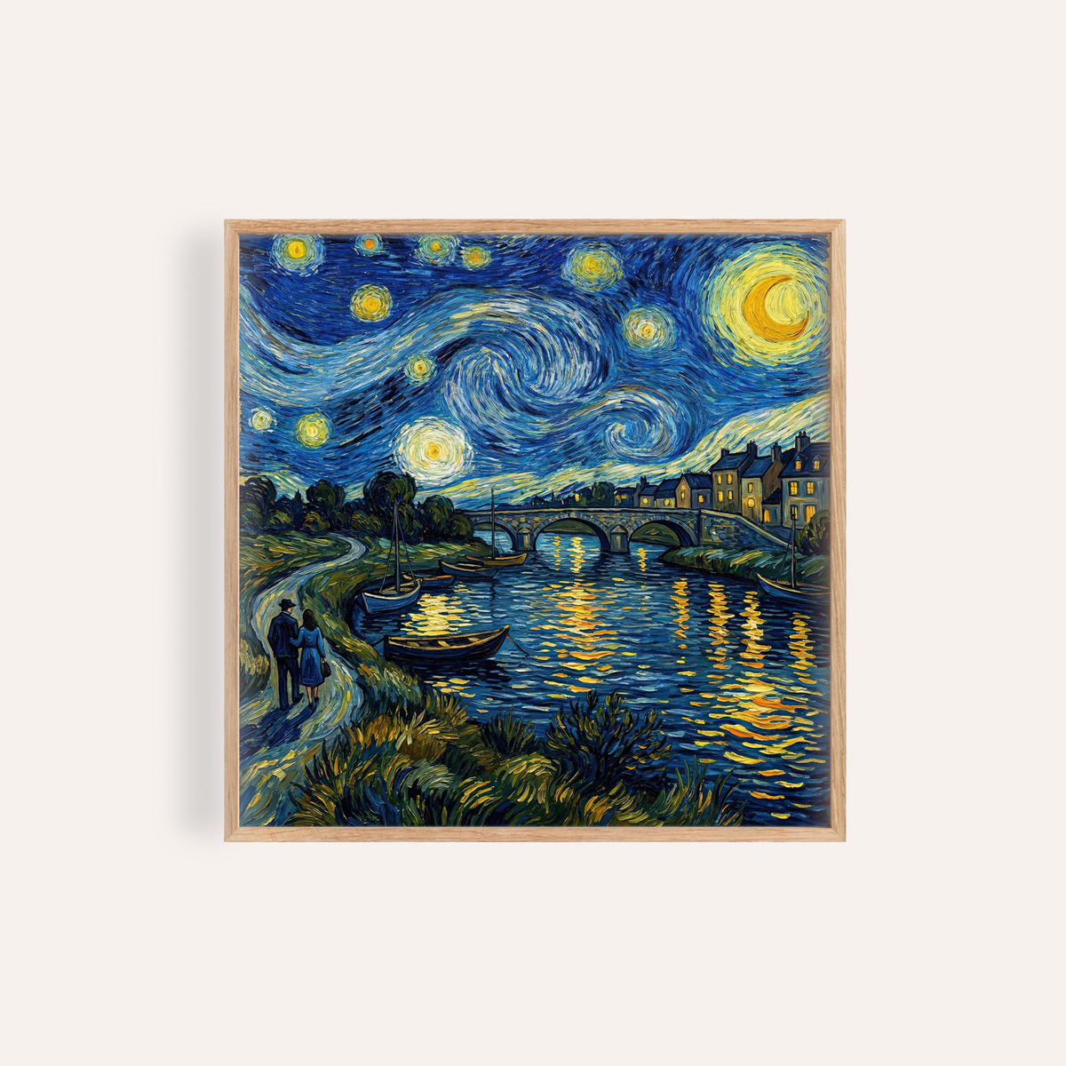 Vincent Van Gogh Poster blue yellow black for living room wall art print