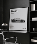 Modern LaFerrari Poster in Gray shades for living room print