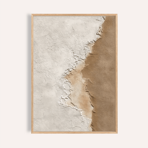 Modern Home Decor wall art print for living room in brown and beige