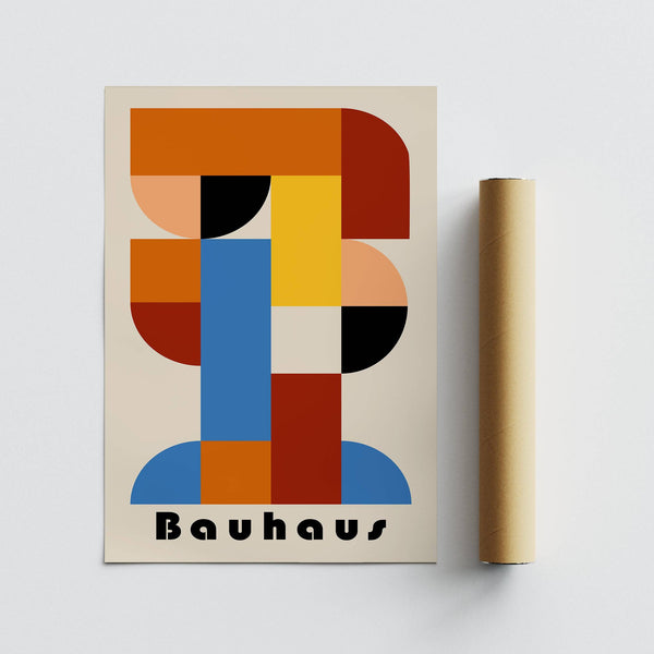 Geometric wall art in yellow and blue tones for contemporary home interiors