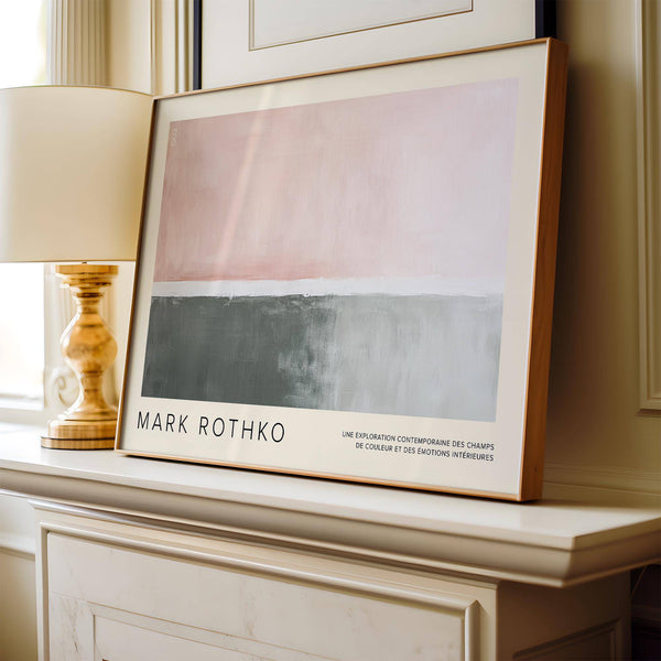 Horizontal wall decor with simple shapes and muted hues for stylish interiors