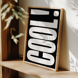 Minimalist cool typography art for modern interiors
