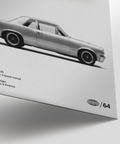 Pontiac Gto Art Print in modern monochrome for bedroom wall art