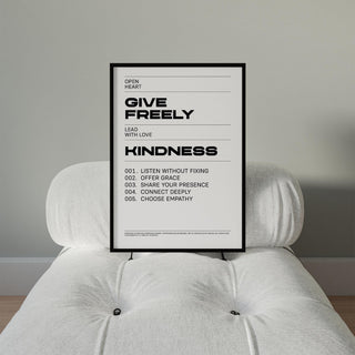 Art with Quotes piece ideal for therapy rooms, classrooms, or gentle workspaces.
