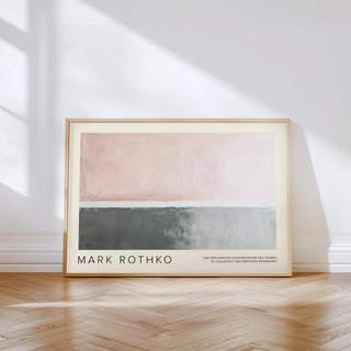 Abstract horizontal wall decor inspired by Rothko for calm living room