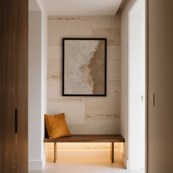 Modern Home Decor piece in brown and beige, perfect for stylish entryway