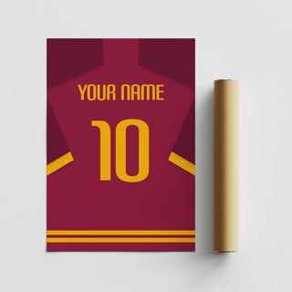 Minimalist jersey-back design print with oversized 10 and sleeve blocks