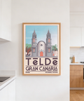 Text-first Telde Gran Canaria Art Print featuring large TELDE wordmark and destination styling