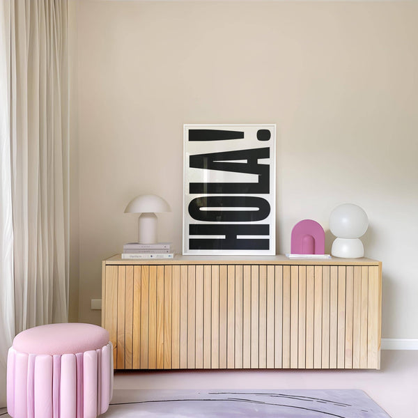 Crisp black typography featured on modern typographic posters