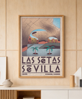 Modern Sevilla Wall Art print with bold Las Setas Sevilla typography