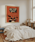 Harlem Jazz Art Print with White background for hallway art display