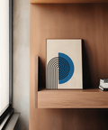 Minimalist Abstract Arch Print with bold curves for office wall art