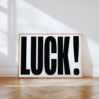 Premium matte typography print from good luck gifts selection