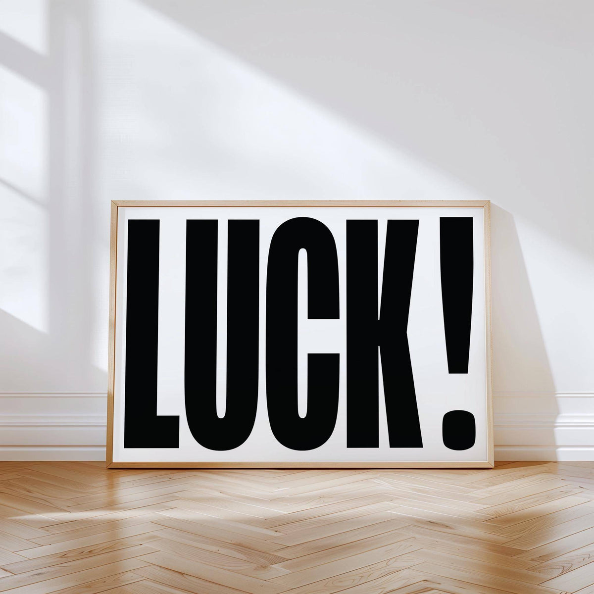 Premium matte typography print from good luck gifts selection
