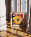 Vibrant floral wall art ideal for modern living spaces.