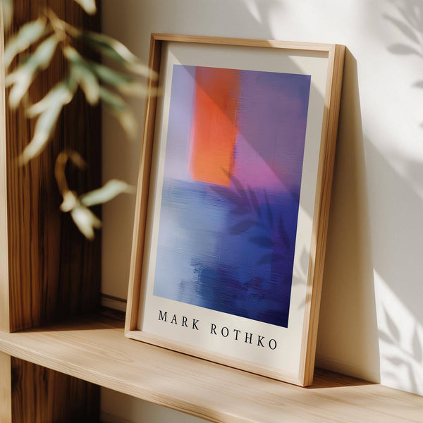 Framed Rothko art-inspired abstract art on wall