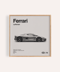 LaFerrari Poster in Black and White for office wall art