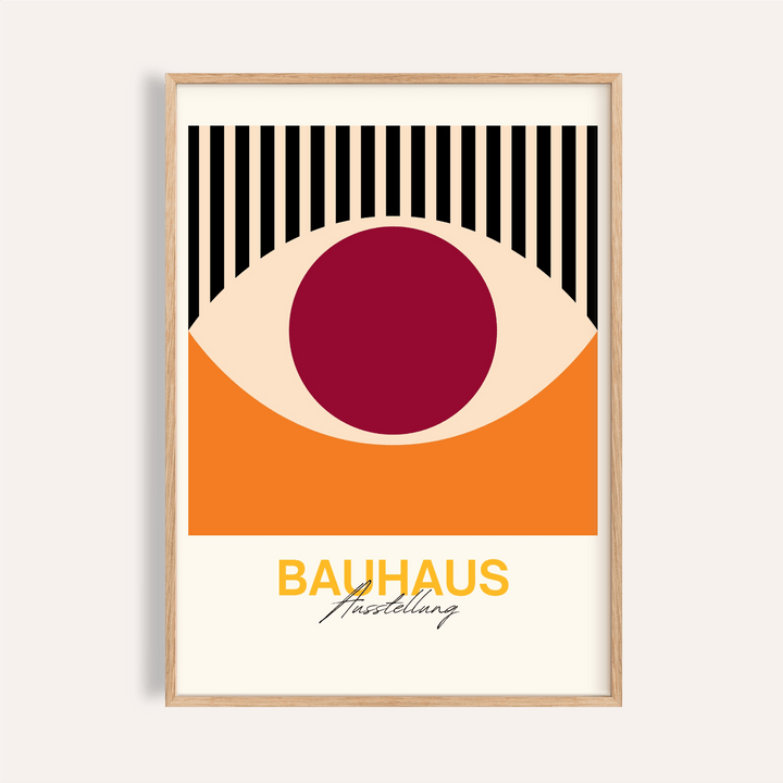 Retro Eye Wall Art print with Black and Orange for living room