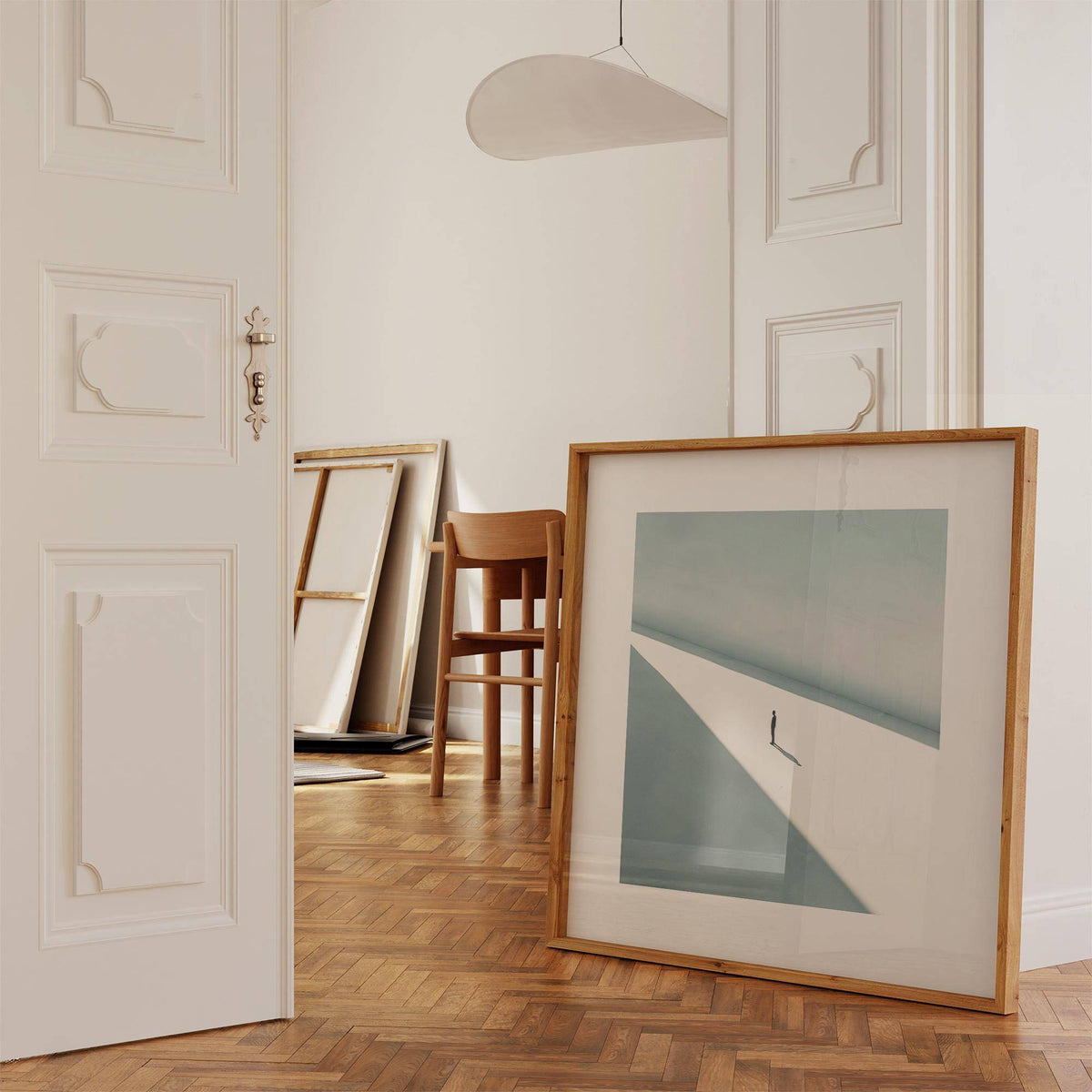 Minimalist composition art prints square evoking personal reflection