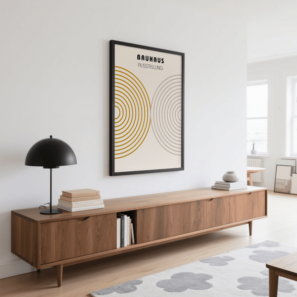 Minimalist Wall Decor design in beige and gray for hallway wall art