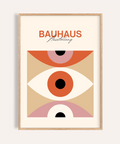 Minimalist Eye Art wall art for living room in Orange Beige Pink