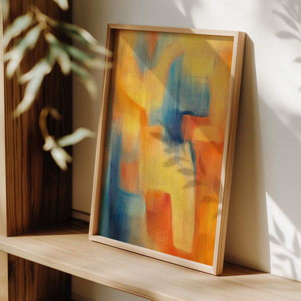 Modern Art Posters that reflect wabi sabi aesthetics with unrefined, painterly strokes.