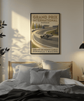 Formula 1 Racing Print with Circuit de Monte Carlo lettering and sweeping road composition