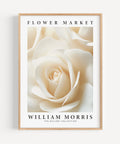 William Morris-inspired white rose print for elegant interiors
