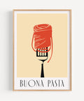 Buona Pasta art print - modern wall art for Italian-themed kitchen