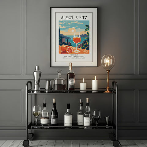 Bold and stylish Aperol art inspired by Matisse for cocktail lovers.
