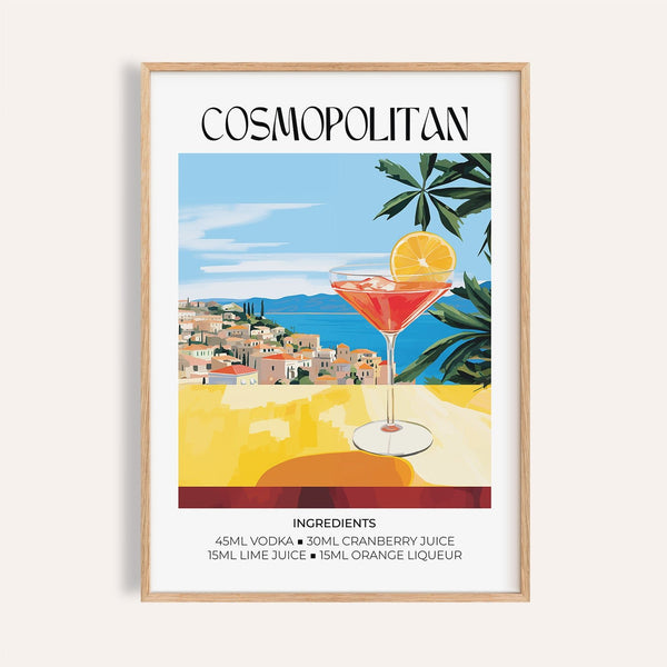 Drink Art featuring a Cosmopolitan cocktail print