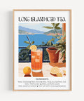 Matisse Long Island Iced Tea cocktail wall art with summer scene and orange slice