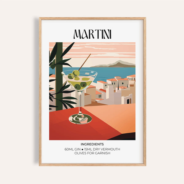 Martini Poster featuring a bold cocktail design